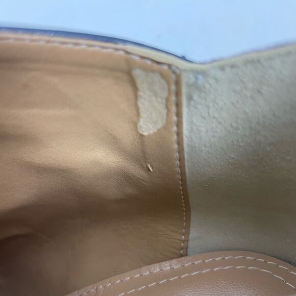 BCBGMaxazria | Nicoletta Blue & Gray Colorblock Leather Peep Toe Eve Booties - Picture 8 of 12